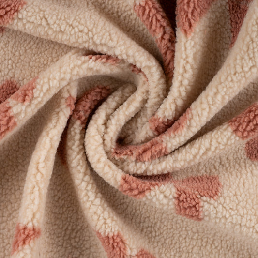 Teddyplüsch Jacquard Schleifen – Sand
