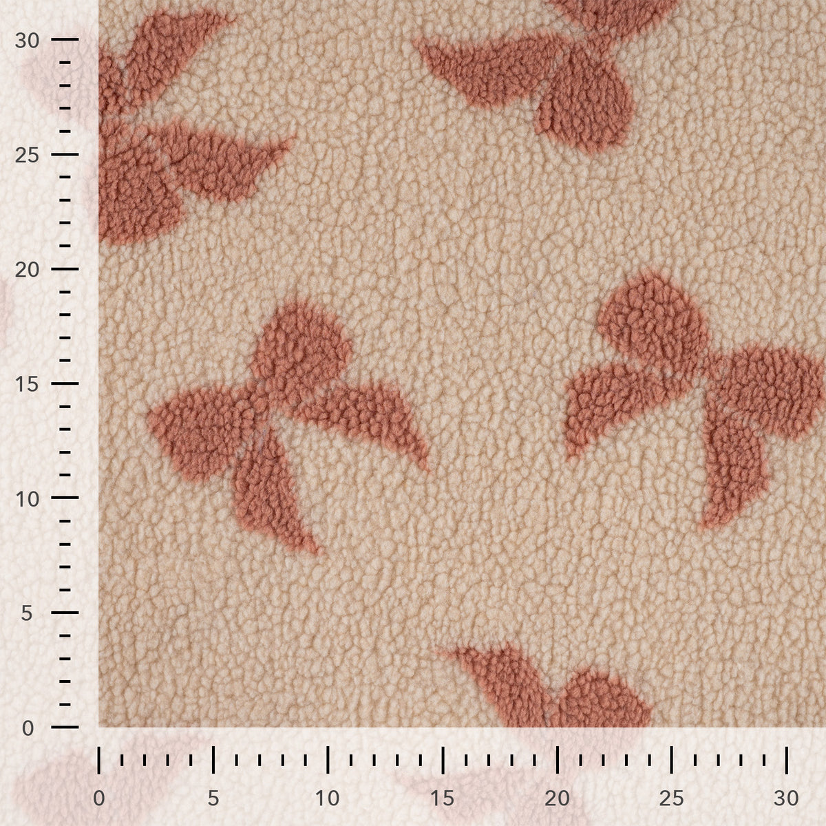 Teddyplüsch Jacquard Schleifen – Sand