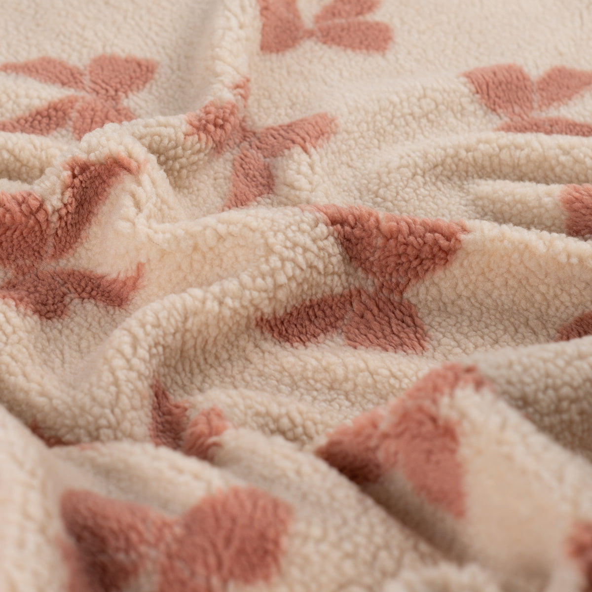 Teddyplüsch Jacquard Schleifen – Sand