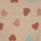 Teddyplüsch Jacquard Herzen – Sand