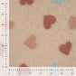 Teddyplüsch Jacquard Herzen – Sand