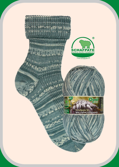 Opal Schafpate 18 – Waldspaziergang 4-fach – Opal – Farbe 11677