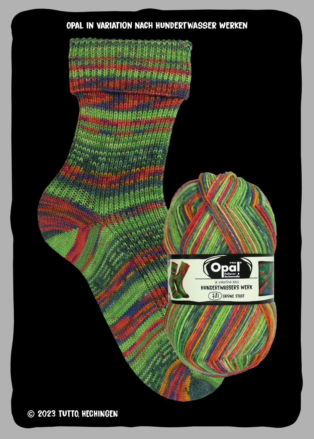 Opal in Variation nach Hundertwasser 4-fach – Opal – Farbe 4052