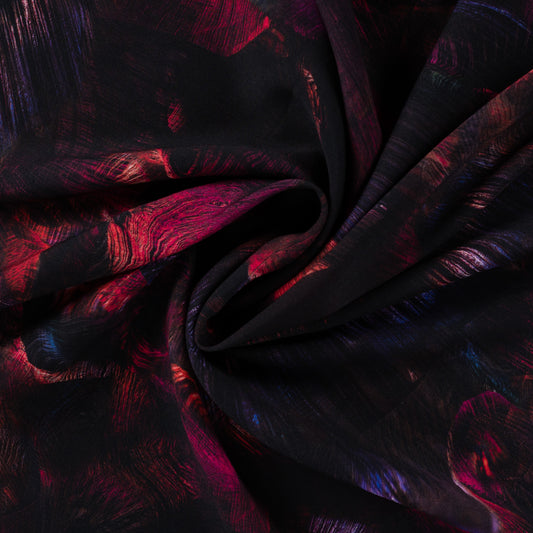 ECOVERO™ Viskose-Twill Blätter – Cyclam