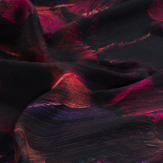 ECOVERO™ Viskose-Twill Blätter – Cyclam