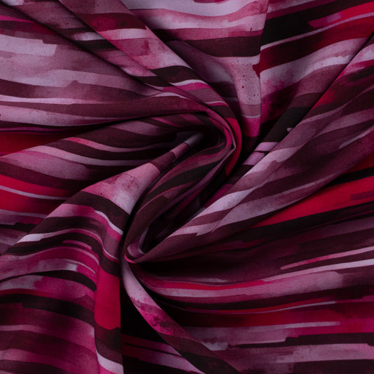 ECOVERO™ Viskose-Twill Streifen – Cyclam