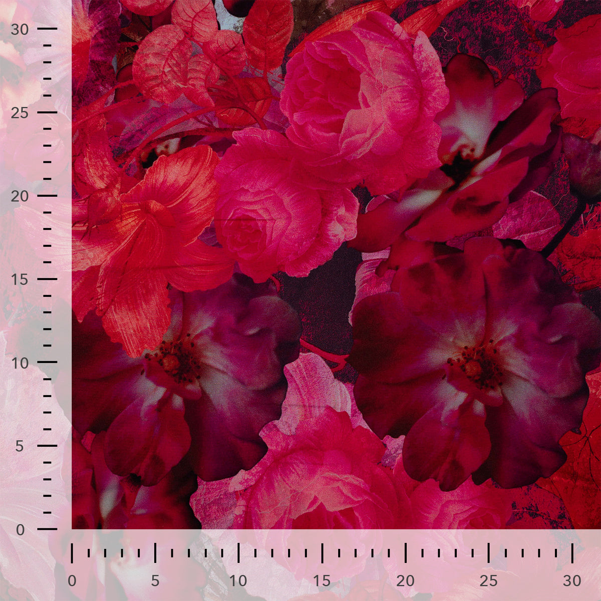 ECOVERO™ Viskose-Twill Blumen – Cyclam