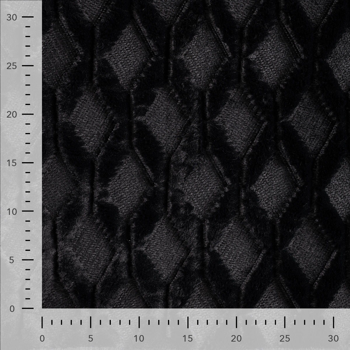 Steppstoff mit Fell Mabel – Schwarz