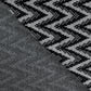 Angerauter Jacquard-Strickstoff Chevron – Schwarz