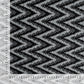 Angerauter Jacquard-Strickstoff Chevron – Schwarz