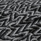 Angerauter Jacquard-Strickstoff Chevron – Schwarz