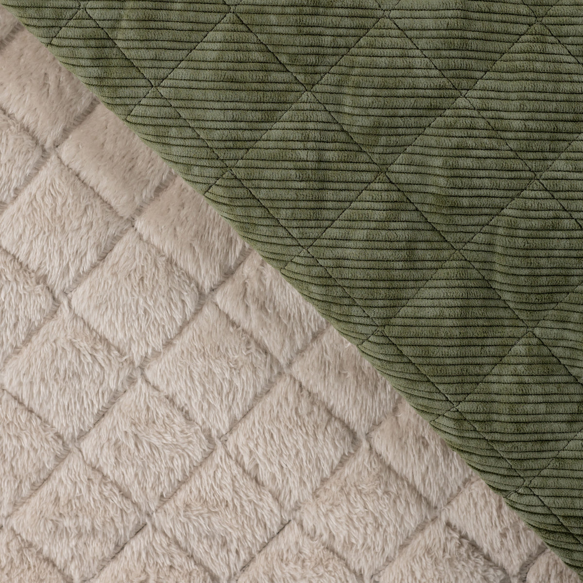 Stepp-Cordstoff – Khaki