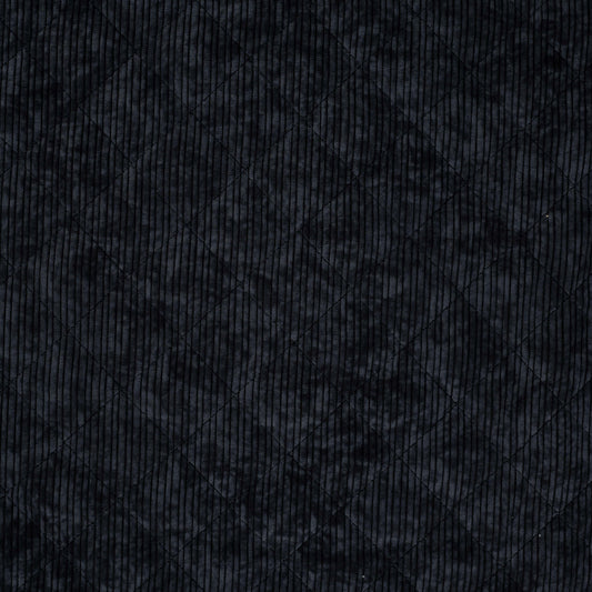Stepp-Cordstoff – Schwarz