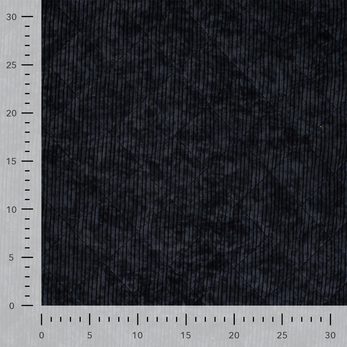 Stepp-Cordstoff – Schwarz