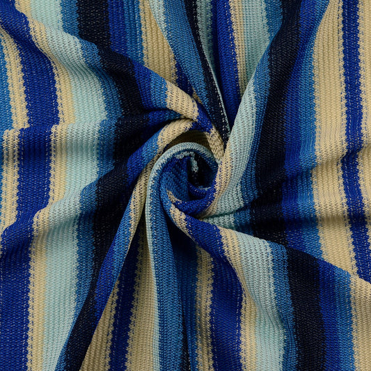 Streifenstrick blau