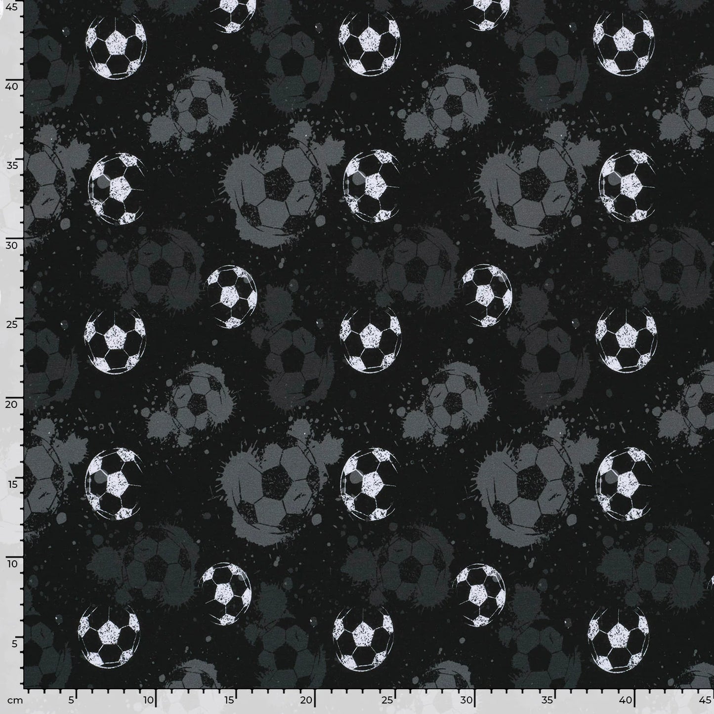 Fussball-Baumwolljersey schwarz grau