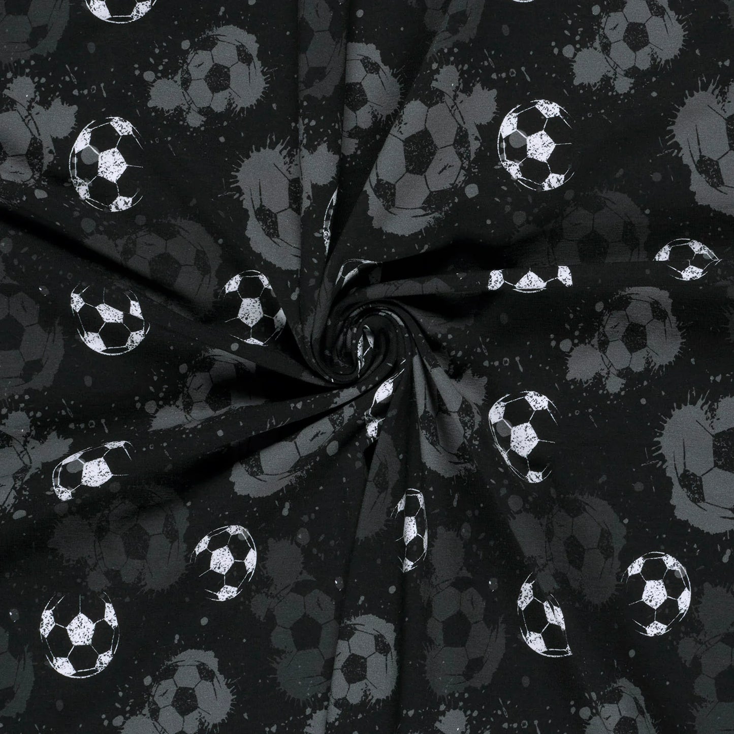 Fussball-Baumwolljersey schwarz grau
