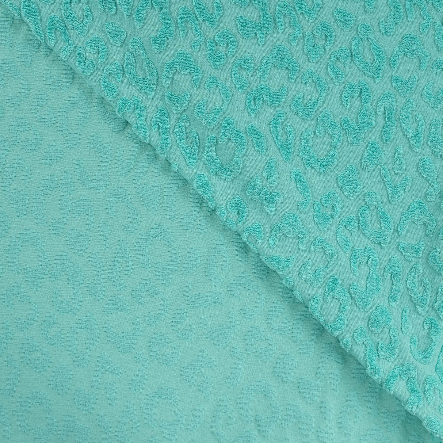 Frottee Jacquard Leo türkis