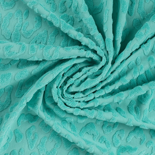 Frottee Jacquard Leo türkis