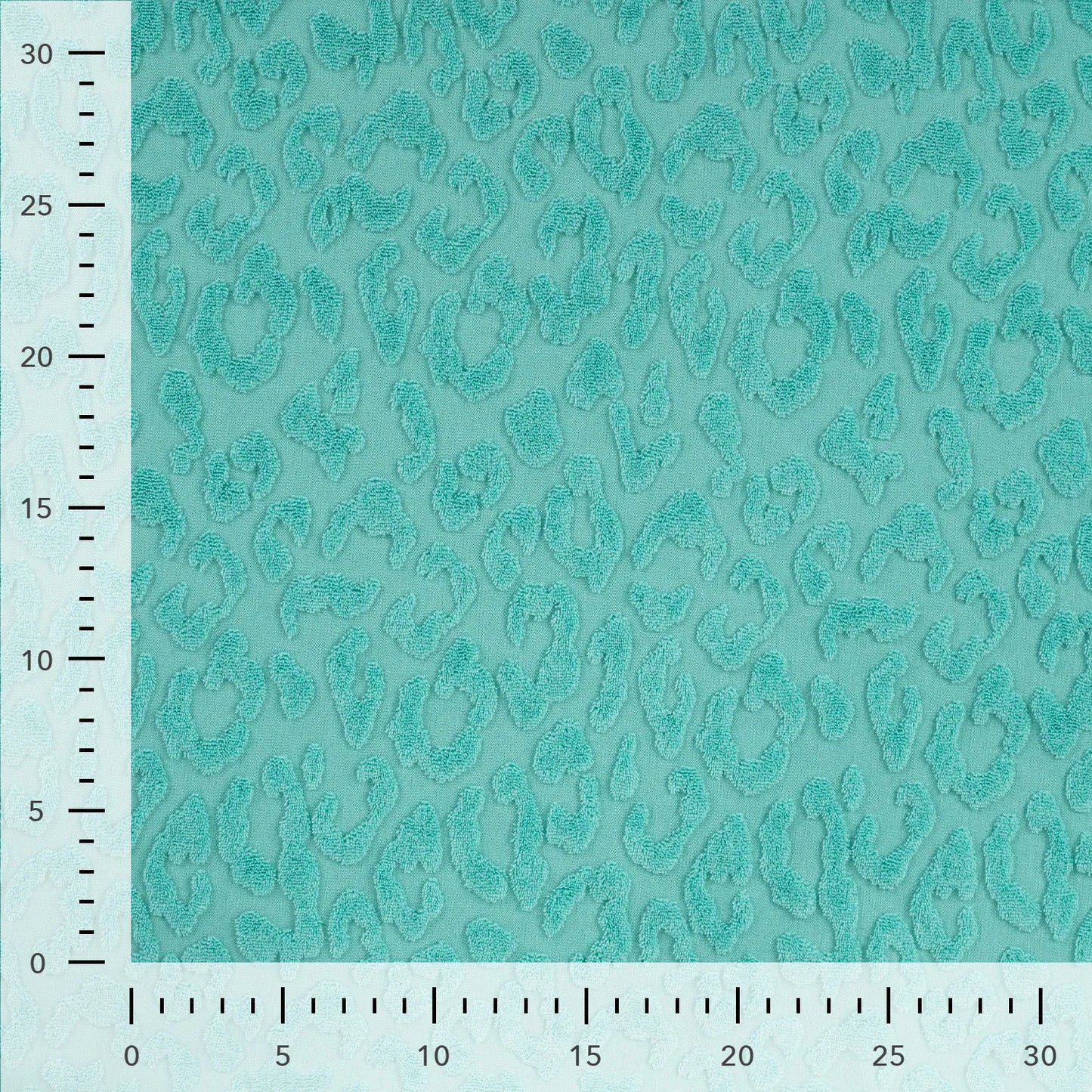 Frottee Jacquard Leo türkis
