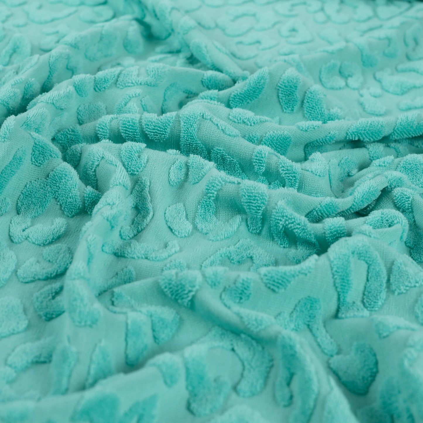Frottee Jacquard Leo türkis