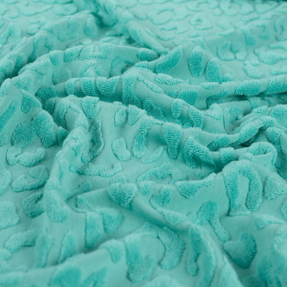 Frottee Jacquard Leo türkis