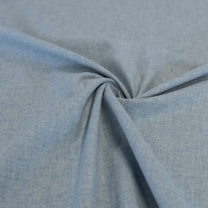 Baumwoll-Flanell GOTS – Hellblau – Toptex Stoff