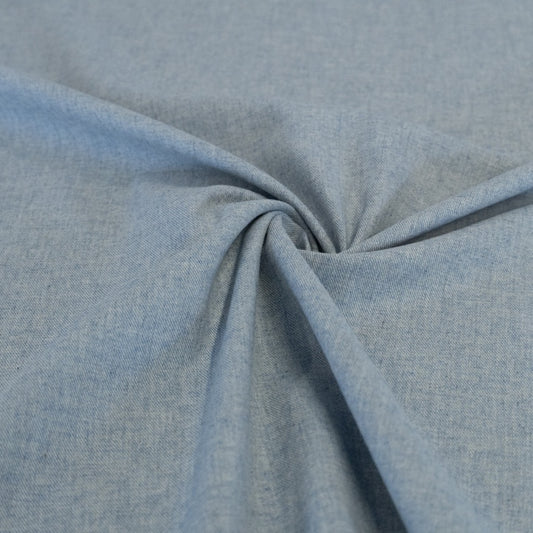 Baumwoll-Flanell GOTS – Hellblau – Toptex Stoff