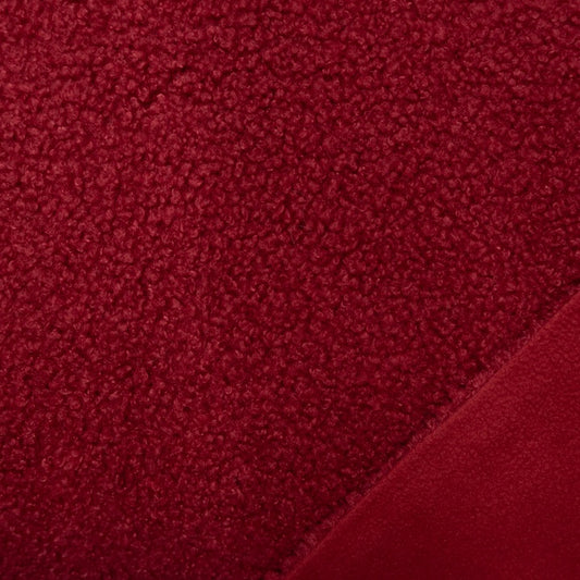 Teddyfleece Doubleface – Kirschrot – Toptex Stoff