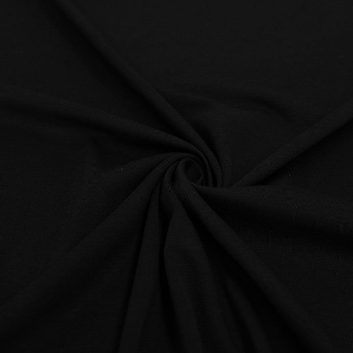 Bambus-Baumwoll-Interlock – Schwarz – Toptex Stoff