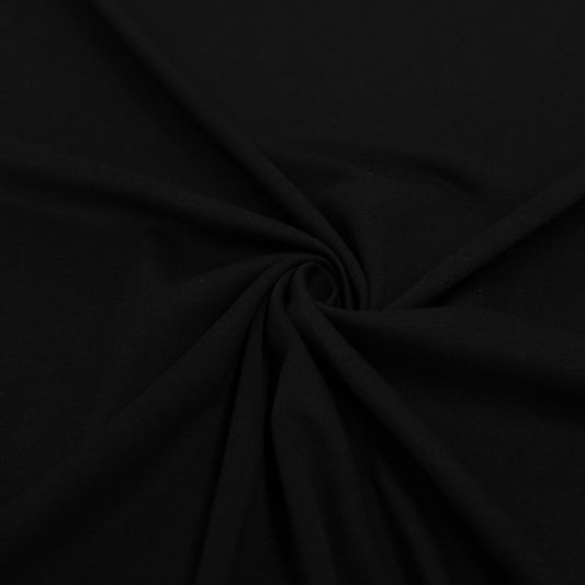 Bambus-Baumwoll-Interlock – Schwarz – Toptex Stoff