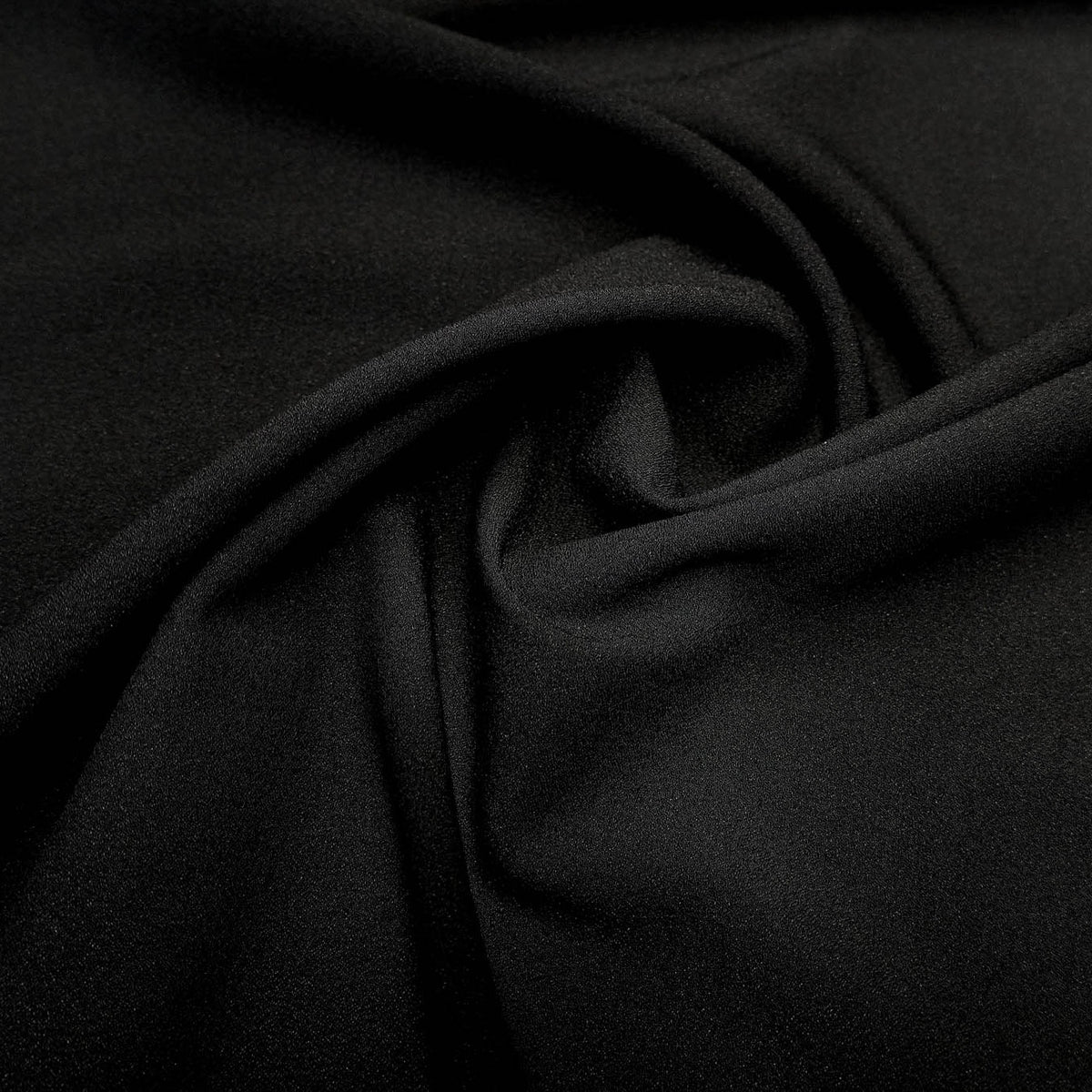 Viskose-Crêpe Stretch – Schwarz – Toptex Stoff