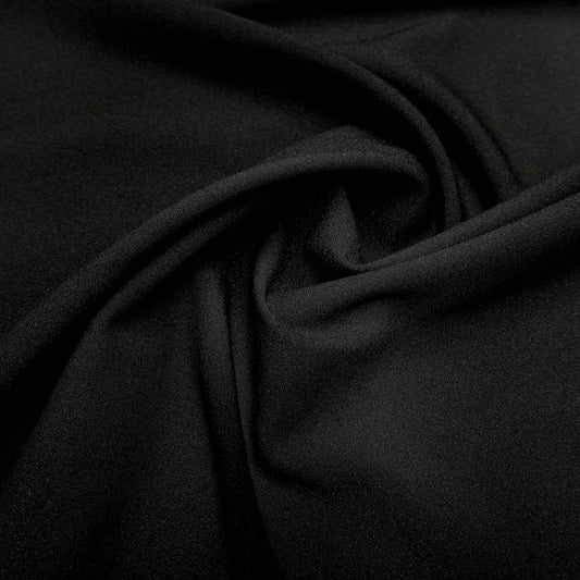 Viskose-Crêpe Stretch – Schwarz – Toptex Stoff