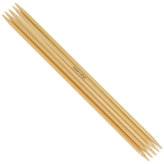 Strumpfstricknadeln aus Bambus, 20cm lang